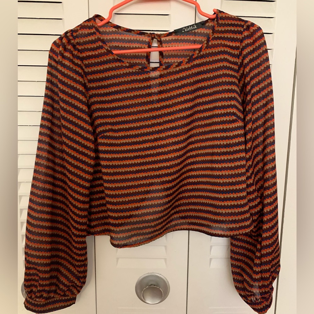 Striped Sheer Crop Top